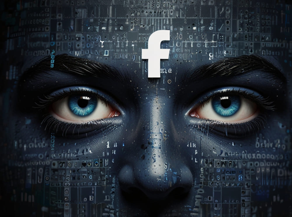 Imagem ilustrativa de uma mulher robô representando o Algoritmo do Facebook.