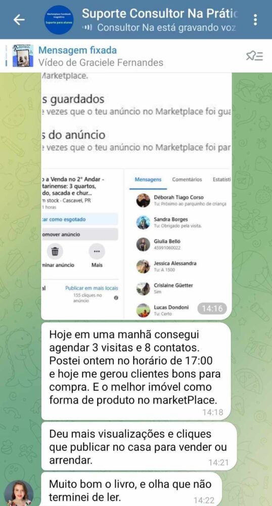 Depoimento da Tayla aluna do e-book Marketplace Facebook Magnético: Vendas Todos os Dias.